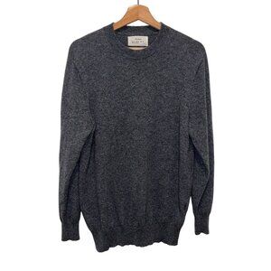 Zara Origins Gray  !00% Cashmere  Crewneck Soft   Pullover Men's Sweater Size M